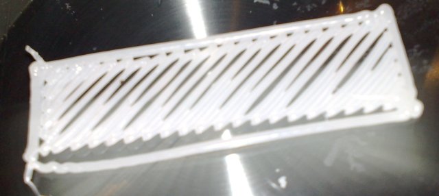 first print of the calibration object "WideBar.stl"